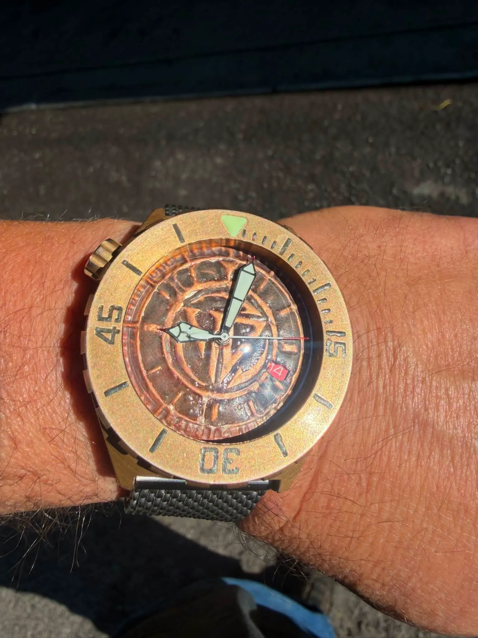 Armida Bronze 45mm Black Lume Bezel custom build — Reno