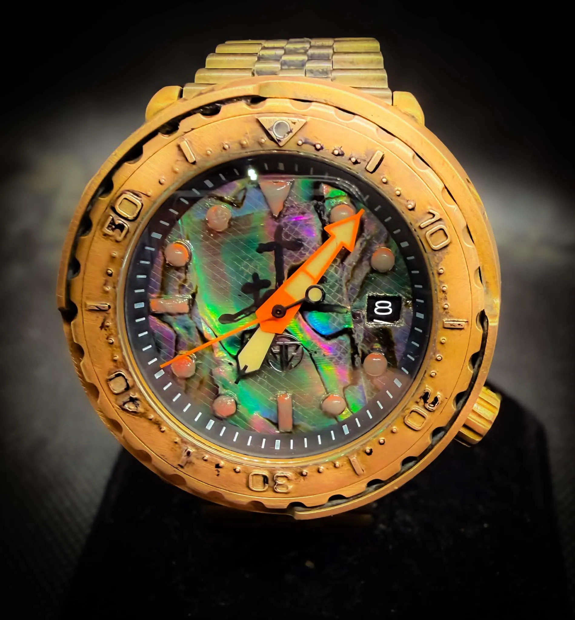 Steeldive Bronze Tuna Abalone custom build — Reno